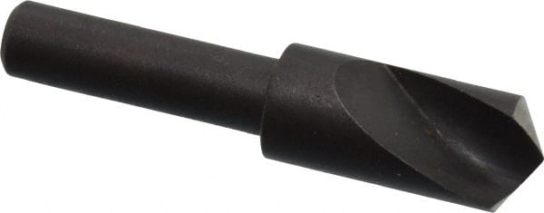 Cleveland - 3/8" Head Diam, 1/4" Shank Diam, 1 Flute 120° High Speed Steel Countersink - Benchmark Tooling