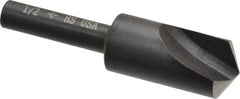 Cleveland - 1/2" Head Diam, 1/4" Shank Diam, 1 Flute 120° High Speed Steel Countersink - Benchmark Tooling