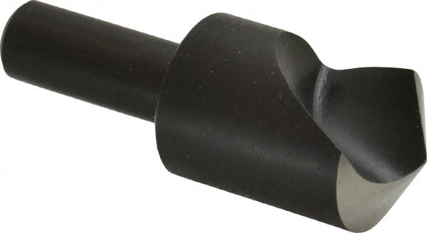 Cleveland - 1" Head Diam, 1/2" Shank Diam, 1 Flute 120° High Speed Steel Countersink - Benchmark Tooling