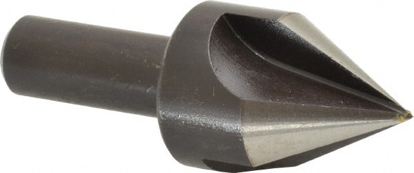 Cleveland - 1" Head Diam, 1/2" Shank Diam, 3 Flute 60° High Speed Steel Countersink - Benchmark Tooling