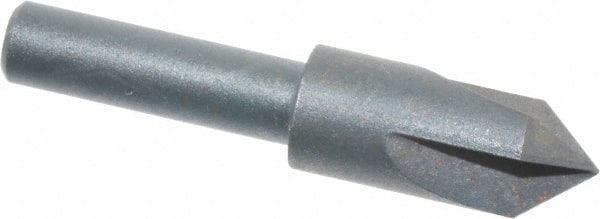 Cleveland - 3/8" Head Diam, 1/4" Shank Diam, 3 Flute 82° High Speed Steel Countersink - Benchmark Tooling