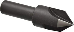 Cleveland - 3/4" Head Diam, 1/2" Shank Diam, 3 Flute 82° High Speed Steel Countersink - Oxide Finish, 2-5/8" OAL, Single End, Straight Shank, Right Hand Cut - Benchmark Tooling