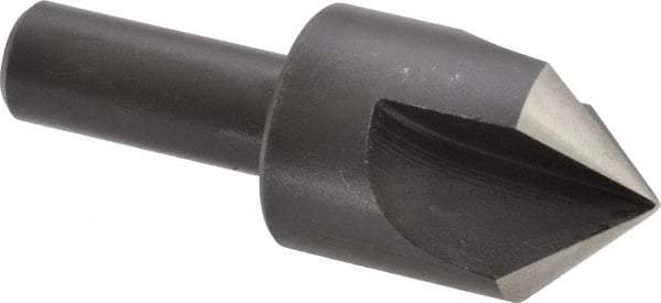 Cleveland - 1" Head Diam, 1/2" Shank Diam, 3 Flute 90° High Speed Steel Countersink - Oxide Finish, 2-3/4" OAL, Single End, Straight Shank, Right Hand Cut - Benchmark Tooling