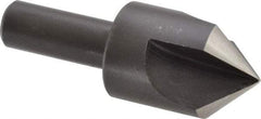 Cleveland - 1" Head Diam, 1/2" Shank Diam, 3 Flute 90° High Speed Steel Countersink - Oxide Finish, 2-3/4" OAL, Single End, Straight Shank, Right Hand Cut - Benchmark Tooling