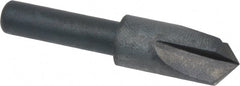 Cleveland - 3/8" Head Diam, 1/4" Shank Diam, 3 Flute 100° High Speed Steel Countersink - Benchmark Tooling