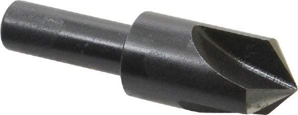 Cleveland - 5/8" Head Diam, 3/8" Shank Diam, 3 Flute 100° High Speed Steel Countersink - Oxide Finish, 2-1/4" OAL, Single End, Straight Shank, Right Hand Cut - Benchmark Tooling