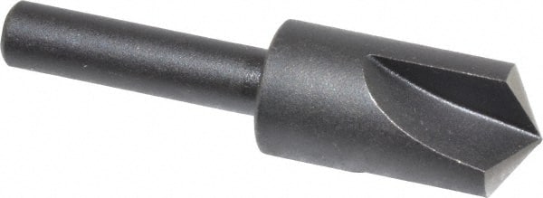 Cleveland - 1/2" Head Diam, 1/4" Shank Diam, 3 Flute 120° High Speed Steel Countersink - Benchmark Tooling