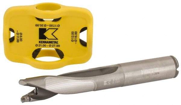 Kennametal - 19 to 19.99mm Diam, 3xD, 63.27mm Max Depth, 3/4" Shank Diam, 5-1/2" OAL, Replaceable Tip Drill - KTIP Insert, X Seat Size, KTIP Toolholder, Series KenTIP - Benchmark Tooling