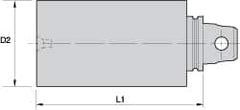 Kennametal - Modular Connection, 52mm Diameter, Tool Holder Blank - 100mm Projection Gage Line to Nose End - Exact Industrial Supply