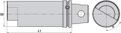 Kennametal - 1.969 Inch Nose Diameter, KM63XMZ Tool Holder Gage Bar - 9.445 Inch Long, 7.87 Inch Projection, 7 Inch Test Length - Exact Industrial Supply