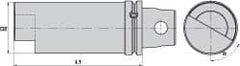 Kennametal - 2.362 Inch Nose Diameter, KM63XMZ Tool Holder Gage Bar - 7.485 Inch Long, 5.91 Inch Projection, 5.07 Inch Test Length - Exact Industrial Supply