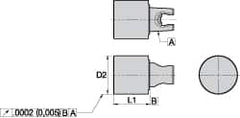 Kennametal - 1.26 Inch Nose Diameter, KM25 Tool Holder Gage Bar - 1.181 Inch Projection - Exact Industrial Supply