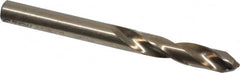 Cleveland - 0.238" 135° Spiral Flute Cobalt Screw Machine Drill Bit - Oxide/Gold Finish, Right Hand Cut, 1-3/8" Flute Length, 2-1/2" OAL, Split Point, Straight Shank - Benchmark Tooling