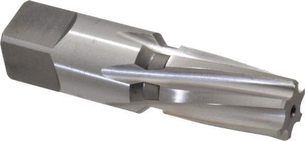 Cleveland - 3/8" Pipe, 0.606" Diam, 0.54" Small End Diam, Straight Shank, 1-1/16" Flute, Taper Pipe Reamer - Benchmark Tooling