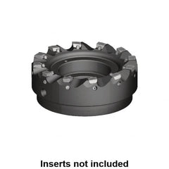 Kennametal - 16 Inserts, 125mm Cut Diam, 40mm Arbor Diam, 1mm Max Depth of Cut, Indexable Square-Shoulder Face Mill - 0/90° Lead Angle, 63mm High, MDHX 1004.. Insert Compatibility, Series Fix-Perfect - Benchmark Tooling