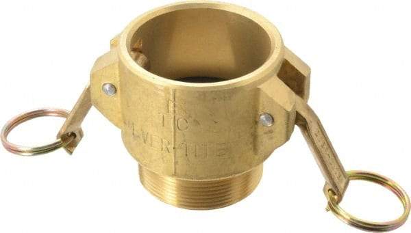 EVER-TITE Coupling Products - 2" Brass Cam & Groove Suction & Discharge Hose Female Coupler Male NPT Thread - Part B, 2" Thread, 350 Max psi - Benchmark Tooling