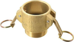 EVER-TITE Coupling Products - 2" Brass Cam & Groove Suction & Discharge Hose Female Coupler Male NPT Thread - Part B, 2" Thread, 350 Max psi - Benchmark Tooling