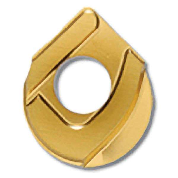 Iscar - HBFD.75 QF Grade IC908 Carbide Milling Insert - TiAlN Finish, 0.183" Thick, 3/4" Inscribed Circle, 3/8" Corner Radius - Benchmark Tooling