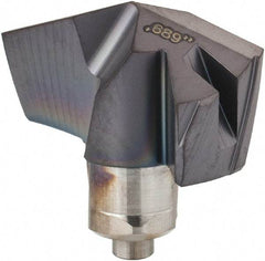 Iscar - Series ICP-2M, 0.689" Diam Grade IC908 140° Replaceable Drill Tip - Carbide, TiAlN Finish, 17 Seat Size, Through Coolant - Benchmark Tooling