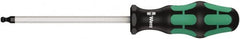 Wera - 4mm Hex Ball End Driver - 4" Bade Length, Ergonomic Cushion Grip Handle, 198mm OAL - Benchmark Tooling