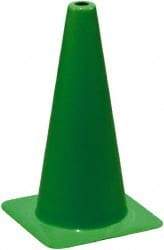 PRO-SAFE - 18" High, Lime Rigid Traffic Cone - 12" Base Width, 3 Lb, PVC - Benchmark Tooling