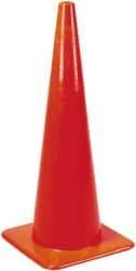 PRO-SAFE - 36" High, Orange Rigid Traffic Cone - 15" Base Width, 10 Lb, PVC - Benchmark Tooling