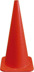 PRO-SAFE - 28" High, Orange Traffic Cone with Base - 13" Base Width, 5 Lb, PVC - Benchmark Tooling
