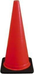 PRO-SAFE - 28" High, Orange Traffic Cone with Base - 14" Base Width, 7 Lb, PVC - Benchmark Tooling