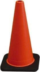 PRO-SAFE - 18" High, Orange Traffic Cone with Base - 12" Base Width, 3 Lb, PVC - Benchmark Tooling