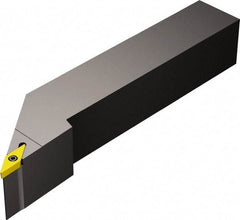Sandvik Coromant - SVJBR/L, Left Hand Cut, -3° Lead Angle, 12mm Shank Height x 12mm Shank Width, Neutral Rake Indexable Turning Toolholder - 80mm OAL, VBMT 11 03 04, VBMT 221 Insert Compatibility, Series CoroTurn 107 - Benchmark Tooling