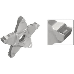 Iscar - 34L200C06PENTA C Grade IC908, 2mm Cutting Width Carbide Grooving Insert - Left Hand, 0.1mm Corner Radius, TiAlN Finish - Benchmark Tooling