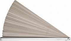 Proto - 25 Piece, 0.0015 to 0.04" Thick, Parallel Feeler Gage Set - 12" Leaf Length, 1/2" Wide, Steel - Benchmark Tooling