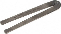 Proto - 2" Capacity, Black Oxide Finish, Adjustable Face Spanner Wrench - 6-3/8" OAL, 1/4" Hook Pin Height - Benchmark Tooling