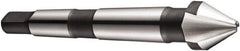 DORMER - 3 Flute 60° High Speed Steel Countersink - Bright Finish, 90mm OAL, Single End, Morse Taper Shank, Right Hand Cut - Benchmark Tooling