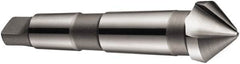 DORMER - 3 Flute 90° High Speed Steel Countersink - Bright Finish, 180mm OAL, Single End, Morse Taper Shank, Right Hand Cut - Benchmark Tooling