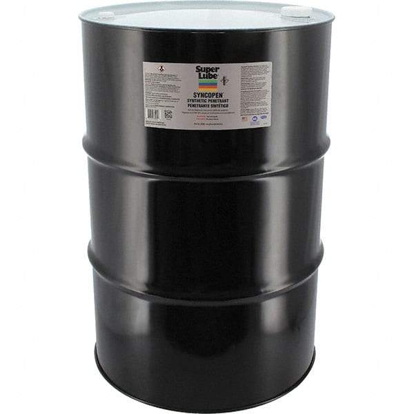 Synco Chemical - 55 Gal Drum Synthetic Penetrant - Translucent Brown, -10°F to 180°F, Food Grade - Benchmark Tooling