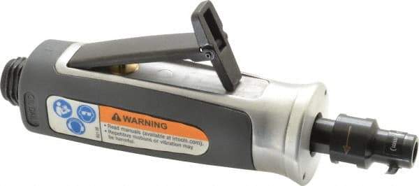 Ingersoll-Rand - 1/4" Collet, Straight Handle, Straight Air Die Grinder - 25,000 RPM, Rear Exhaust, 32 CFM, 0.4 hp, 620 kPa, 1/4 NPT - Benchmark Tooling