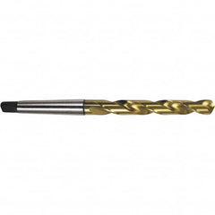 Guhring - 31/64", 1MT 118° Point High Speed Steel Taper Shank Drill Bit - Benchmark Tooling