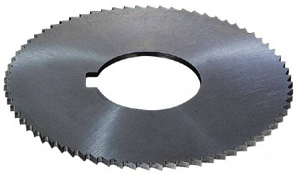 Controx - 2-1/2" Diam x 0.02" Blade Thickness x 5/8" Arbor Hole Diam, 56 Tooth Slitting and Slotting Saw - Arbor Connection, Right Hand, Uncoated, High Speed Steel, 15° Rake, Concave Ground - Benchmark Tooling