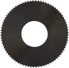 Controx - 1" Diam x 0.008" Blade Thickness x 3/8" Arbor Hole Diam, 80 Tooth Slitting and Slotting Saw - Arbor Connection, Right Hand, Uncoated, High Speed Steel, Concave Ground - Benchmark Tooling