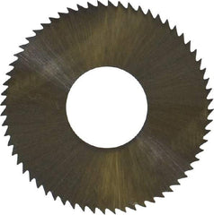 Controx - 1" Diam x 0.014" Blade Thickness x 3/8" Arbor Hole Diam, 64 Tooth Slitting and Slotting Saw - Arbor Connection, Right Hand, Uncoated, High Speed Steel, Concave Ground - Benchmark Tooling