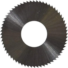 Controx - 1" Diam x 0.018" Blade Thickness x 3/8" Arbor Hole Diam, 64 Tooth Slitting and Slotting Saw - Arbor Connection, Right Hand, Uncoated, High Speed Steel, Concave Ground - Benchmark Tooling