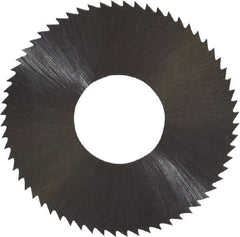 Controx - 1" Diam x 0.02" Blade Thickness x 3/8" Arbor Hole Diam, 64 Tooth Slitting and Slotting Saw - Arbor Connection, Right Hand, Uncoated, High Speed Steel, Concave Ground - Benchmark Tooling