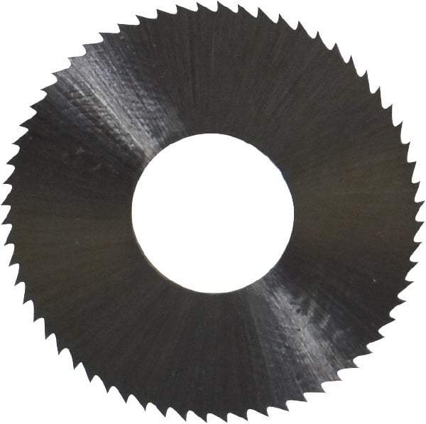 Controx - 1" Diam x 0.025" Blade Thickness x 3/8" Arbor Hole Diam, 64 Tooth Slitting & Slotting Saw - Arbor Connection, Right Hand, Uncoated, M2 High Speed Steel, Concave Ground - Benchmark Tooling