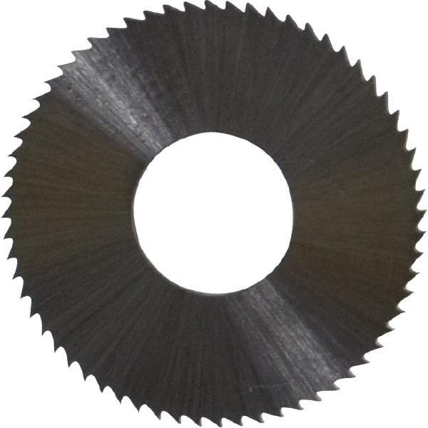 Controx - 1" Diam x 0.0313" Blade Thickness x 3/8" Arbor Hole Diam, 64 Tooth Slitting & Slotting Saw - Arbor Connection, Right Hand, Uncoated, M2 High Speed Steel, Concave Ground - Benchmark Tooling