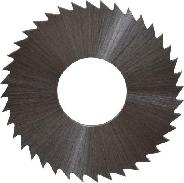 Controx - 1" Diam x 0.0469" Blade Thickness x 3/8" Arbor Hole Diam, 40 Tooth Slitting and Slotting Saw - Arbor Connection, Right Hand, Uncoated, Cobalt, Concave Ground, Contains Keyway - Benchmark Tooling