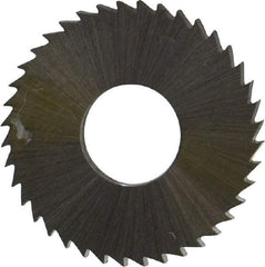 Controx - 1" Diam x 0.0938" Blade Thickness x 3/8" Arbor Hole Diam, 40 Tooth Slitting and Slotting Saw - Arbor Connection, Right Hand, Uncoated, Cobalt, Concave Ground, Contains Keyway - Benchmark Tooling