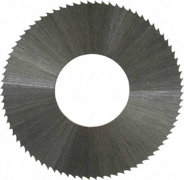 Controx - 1-1/4" Diam x 0.014" Blade Thickness x 1/2" Arbor Hole Diam, 80 Tooth Slitting and Slotting Saw - Arbor Connection, Right Hand, Uncoated, High Speed Steel, Concave Ground - Benchmark Tooling