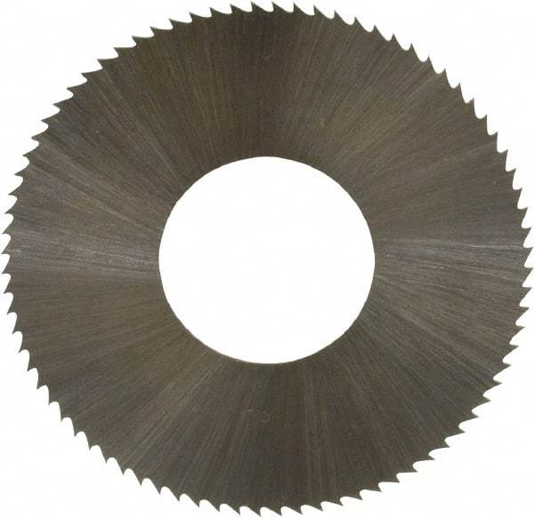 Controx - 1-1/4" Diam x 0.0156" Blade Thickness x 1/2" Arbor Hole Diam, 80 Tooth Slitting and Slotting Saw - Arbor Connection, Right Hand, Uncoated, High Speed Steel, Concave Ground - Benchmark Tooling