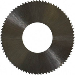 Controx - 1-1/4" Diam x 0.02" Blade Thickness x 1/2" Arbor Hole Diam, 80 Tooth Slitting and Slotting Saw - Arbor Connection, Right Hand, Uncoated, High Speed Steel, Concave Ground - Benchmark Tooling